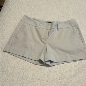 Women's Light Gray Striped Shorts